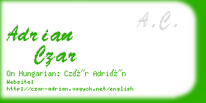 adrian czar business card